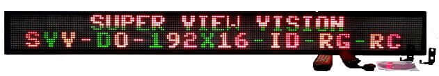 DO-Series Tri-Color Double Line Indoor Programmable LED Sign (6.3&quot; X 58.4&quot;)