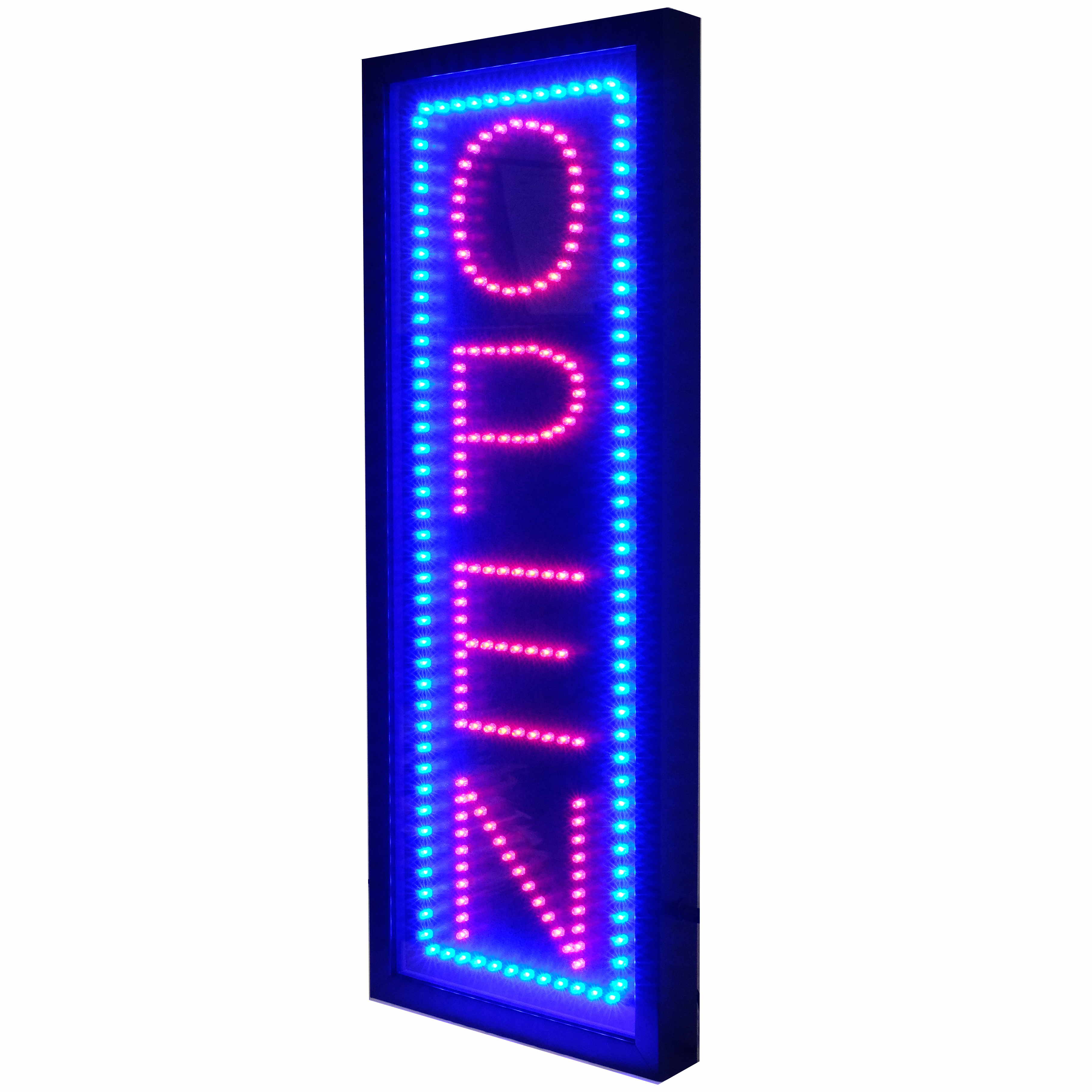 Vertical LED Open Sign (10 X 26) - AffordableLED